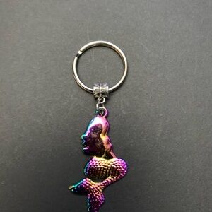 Mermaid Keychain with Iridescent Finish never used